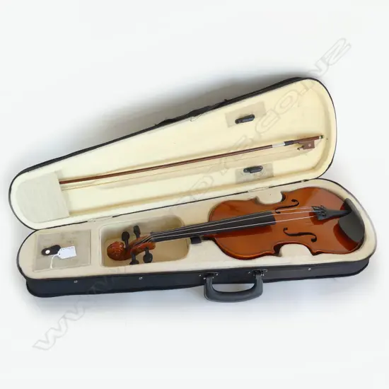 CASED VIOLIN & BOW L790MM