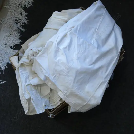 ANTIQUE LINENS; CLOTHES ETC