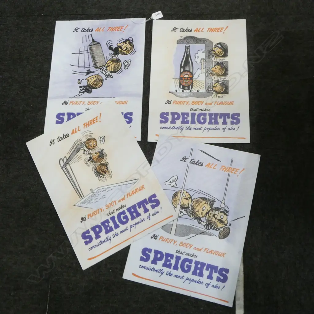 FOUR ENAMEL SPEIGHTS BEER SIGNS 300X420MM+/- Image 1++