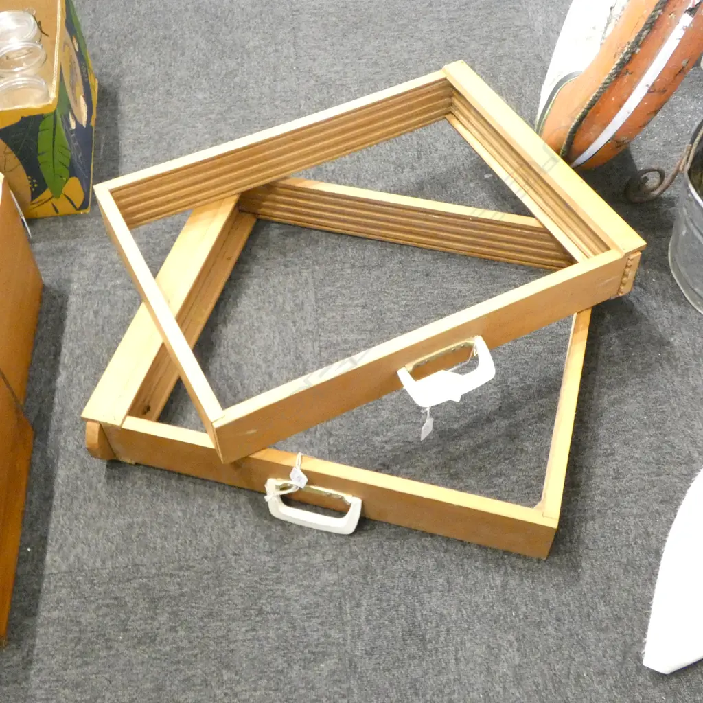 2 WOODEN CARRY CASES ;LARGEST 640x560x900mm Image 1++