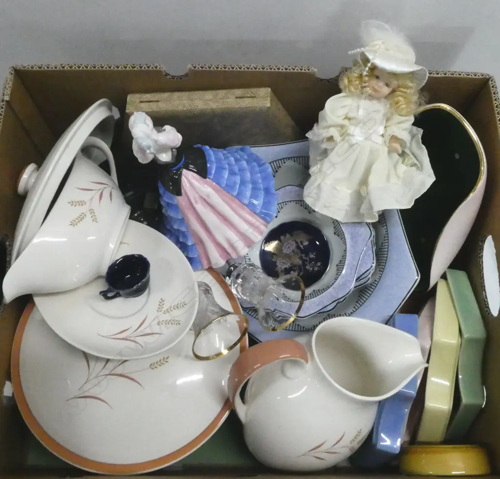 ASST CHINA; RD FIGURE, 2 RD TUREENS, 1 RD JUG & GRAVY BOAT, etc Image 1++