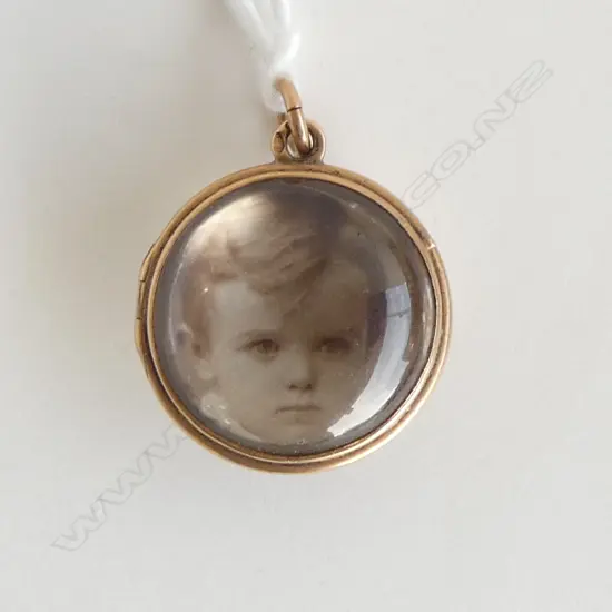 ROCK CRYSTAL LOCKET PENDANT 20mm dia