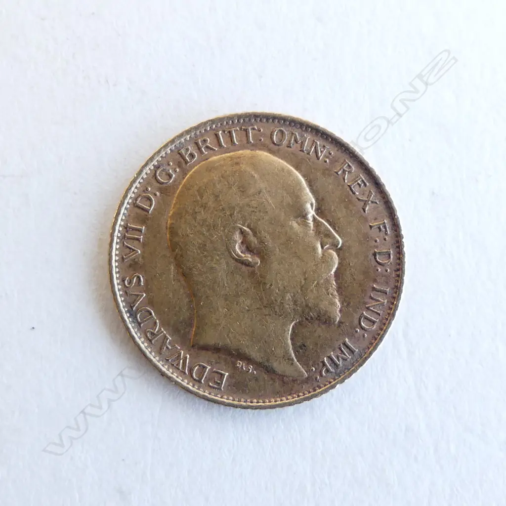 1908 SYDNEY MINT GOLD HALF SOVEREIGN Image 1++