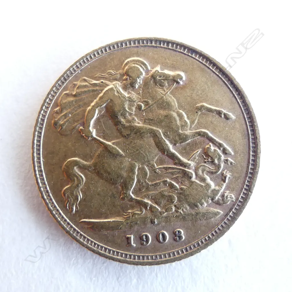 1903 SYDNEY MINT GOLD HALF SOVEREIGN Image 1++