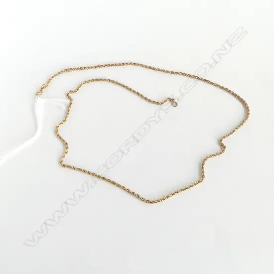 14CT GOLD ROPE TWIST CHAIN 10.4gms