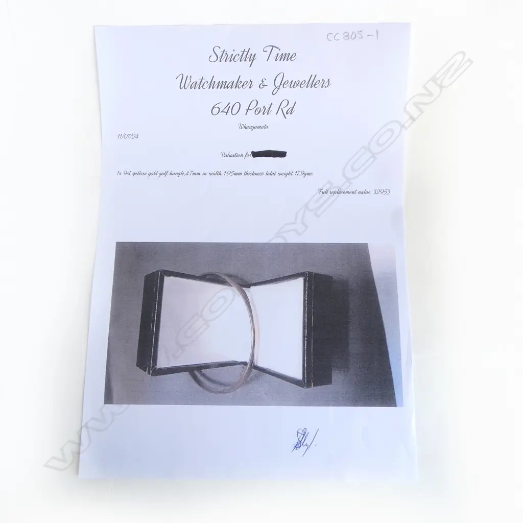 9CT ROSE GOLD BANGLE 17.9gms Image 1++