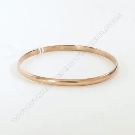 9CT ROSE GOLD BANGLE 17.9gms