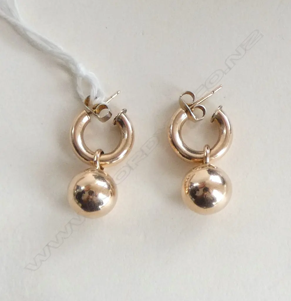 PR 9CT ROSE GOLD EARRINGS 4.3grms Image 1++