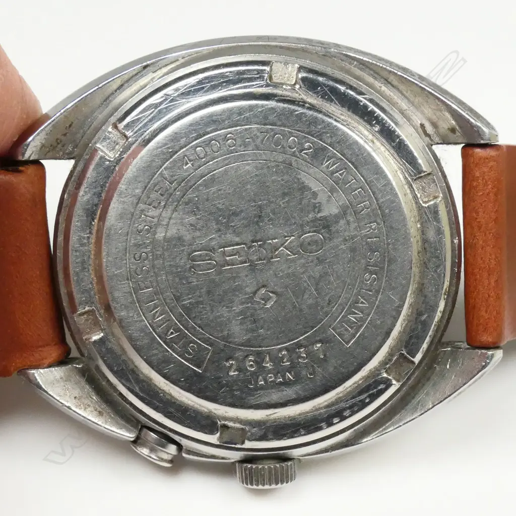 VINTAGE SEIKO BELL-MATIC ALARM WRISTWATCH GENT'S STAINLESS STEEL DAY/DATE RUNNING Image 1++