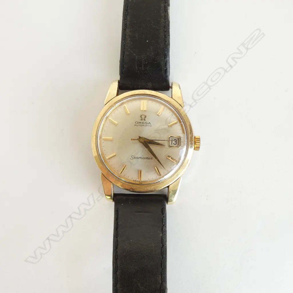 OMEGA VINTAGE GENT'S SEAMASTER GOLD PLATE WRISTWATCH running Image 1++
