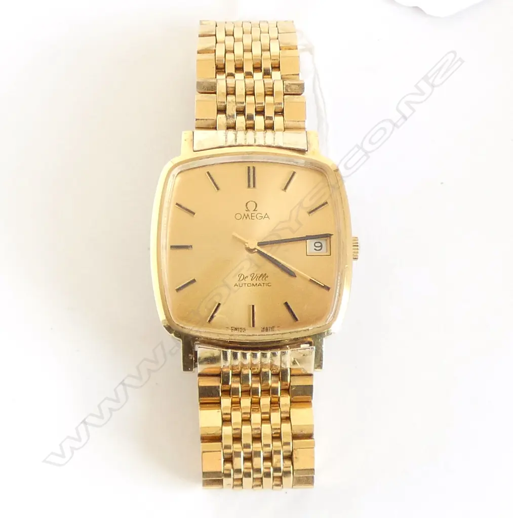 1970'S/80'S OMEGA GOLD PLATE GENT'S WRISTWATCH DEVILLE AUTOMATIC running Image 1++