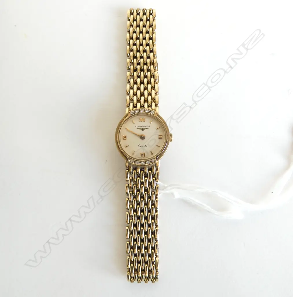 LADIES LONGINES 9CT GOLD WRISTWATCH 24.91 (including movement) WORKINGWITH DIAMONDS Image 1++