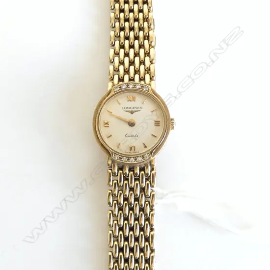 LADIES LONGINES 9CT GOLD WRISTWATCH 24.91 (including movement) WORKINGWITH DIAMONDS