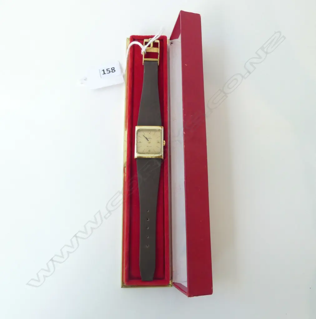 1969 OMEGA 'DE VILLE' WRISTWATCH, GOLD PLATED IN ORIGINAL BOX, MANUAL WIND, RUNNING Image 1++