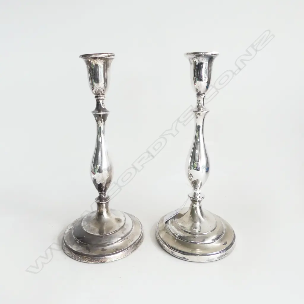 PR SILVER PLATE CANDLESTICKS H.280mm Image 1++
