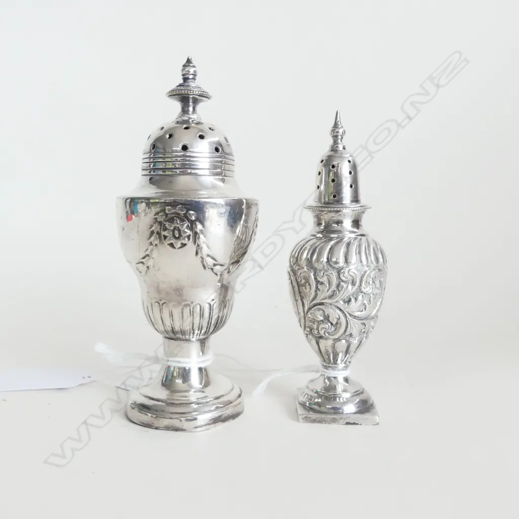 2 STG SILVER SUGAR CASTERS, 105gms Image 1++
