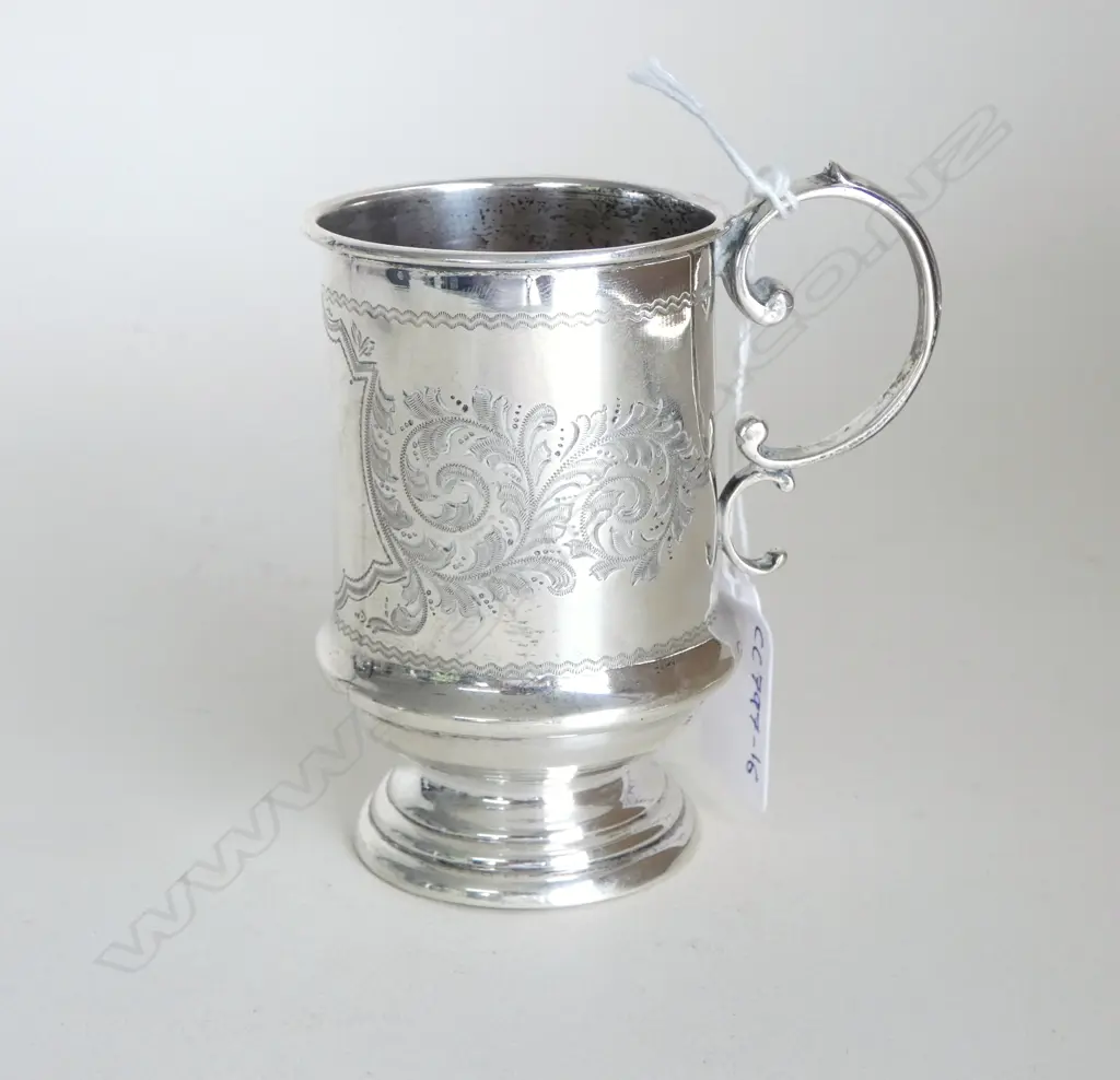 STG SILVER MUG, MINSHULL & LATIMER, BIRMINGHAM, 92gms Image 1++