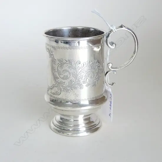 STG SILVER MUG, MINSHULL & LATIMER, BIRMINGHAM, 92gms