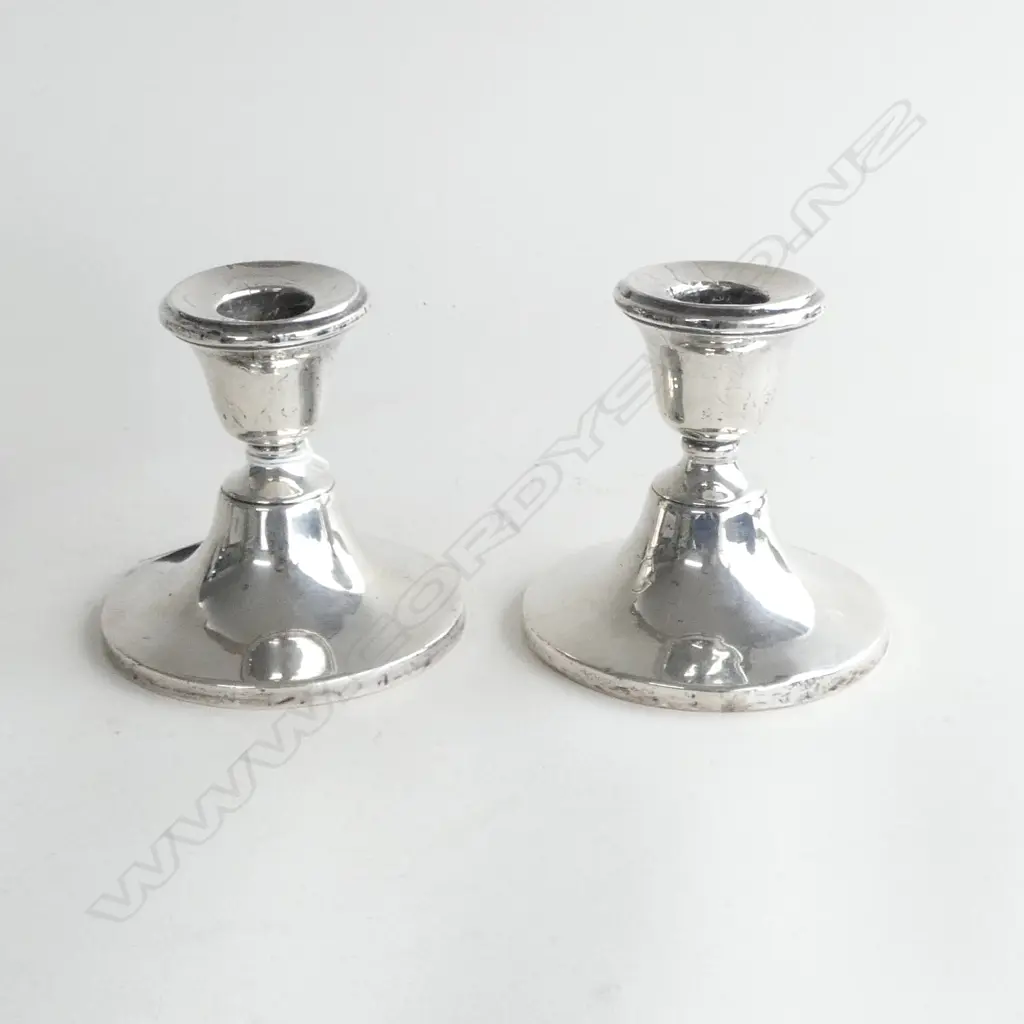 PR STG SILVER WEIGHTED CANDLESTICKS, BIRMINGHAM 1922, FAULTS Image 1++