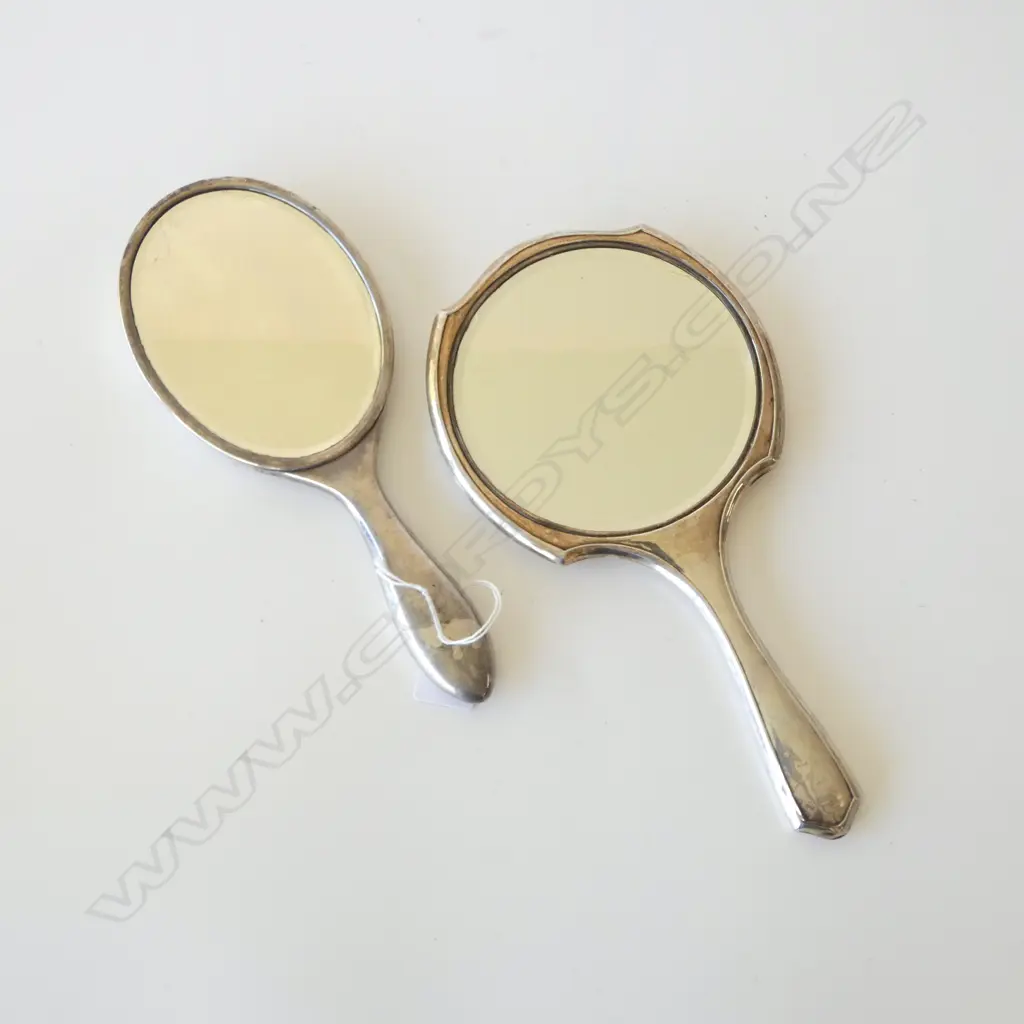 2 STG SILVER HAND MIRRORS Image 1++