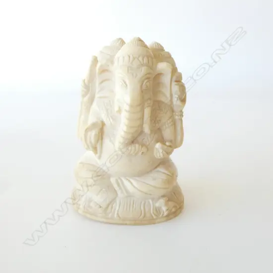 CARVED IVORY 4 HEADED ELEPHANT H.85mm