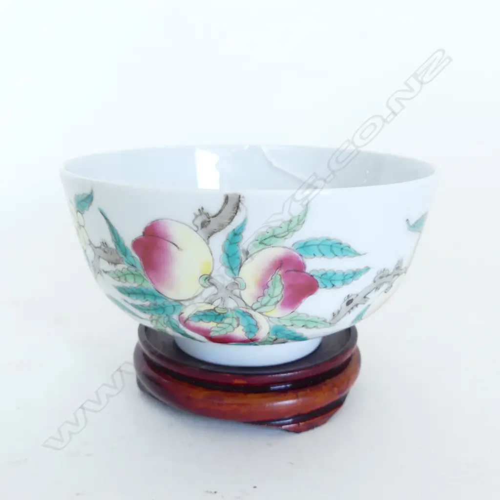 CHINESE BOWL 120mm dia ON STAND  Image 1++