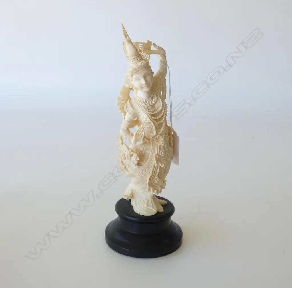 CARVED IVORY THAI DANCER H.210mm Image 1++