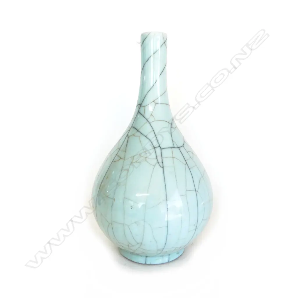 CELADON CRACKLE GLAZE VASE H.380mm Image 1++