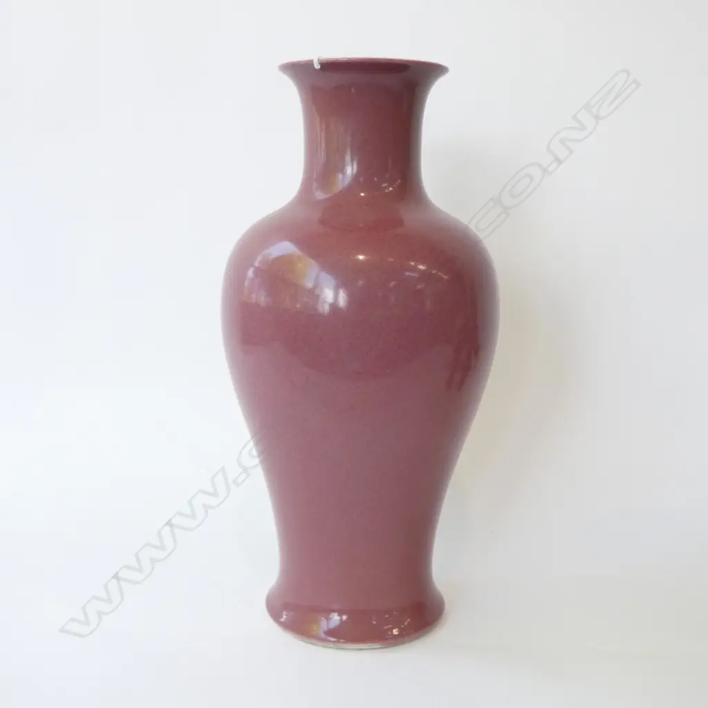 LG CHINESE PEACH BLOOM BALUSTER VASE H.470mm Image 1++