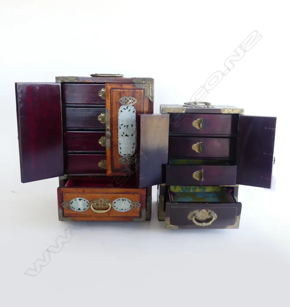 2 ORIENTAL JEWELLERY BOXES 205x150x315mm Image 1++