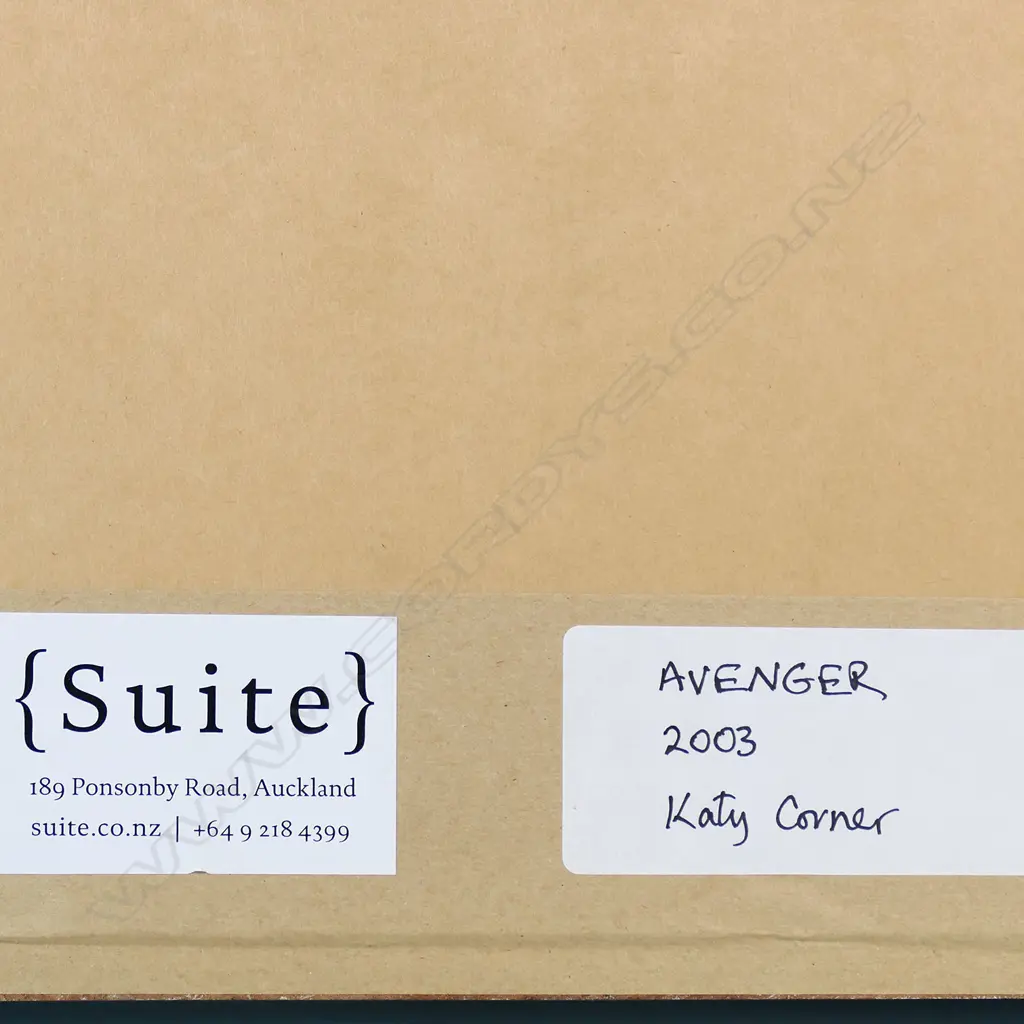 KATY CORNER 'AVENGER' 2003, SILK EMBROIDERY, DETAILS TO REVERSE, 260 x 210mm Image 1++