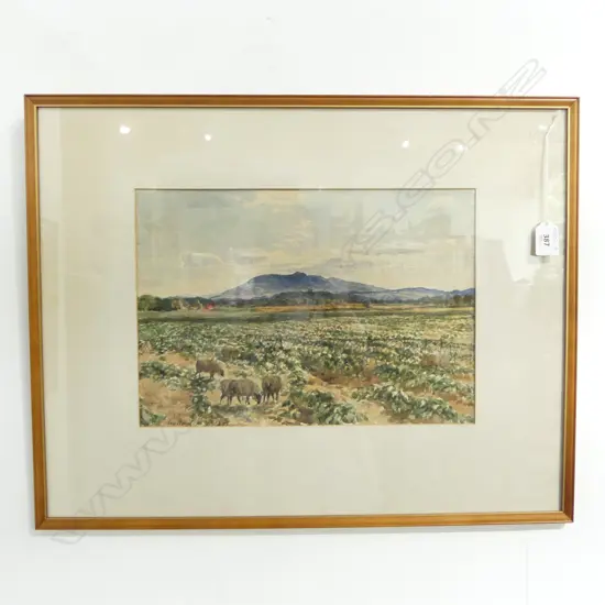 INDISTINCTLY SIGNED, PORTLAND HILLS SCOTLAND, WATERCOLOUR, 240x350mm