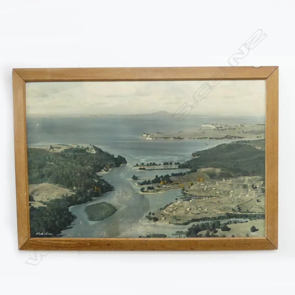 WHITE AVIATION PHOTO OF WADE RIVER [HAS SOME AGING] 500X700MM +/- Image 1++