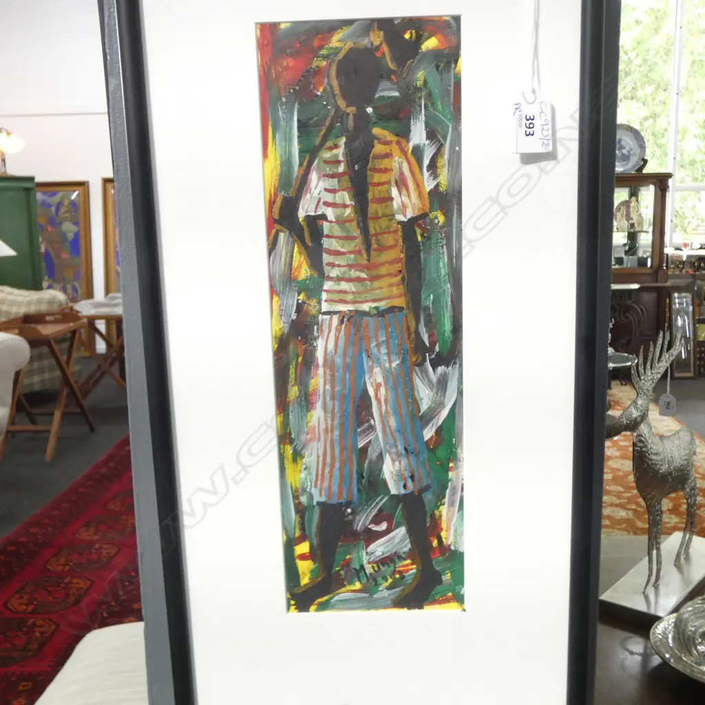PR M. UNGA ARTWORKS, MAN & WOMAN, ACRYLIC 2003 330x115mm Image 1++
