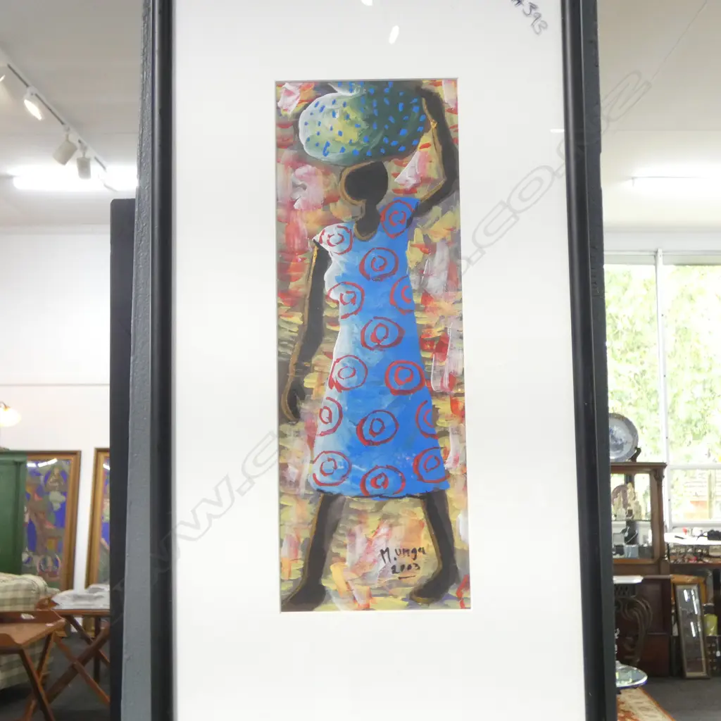 PR M. UNGA ARTWORKS, MAN & WOMAN, ACRYLIC 2003 330x115mm Image 1++