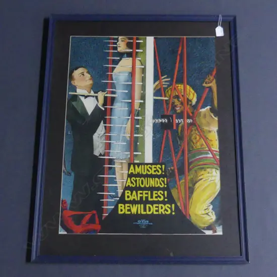 1930'S PART VINTAGE MAGICIAN POSTER 'THE GREAT NICOLA' BY OTIS LITHOGRAPH CO USA, 606 x 490mm