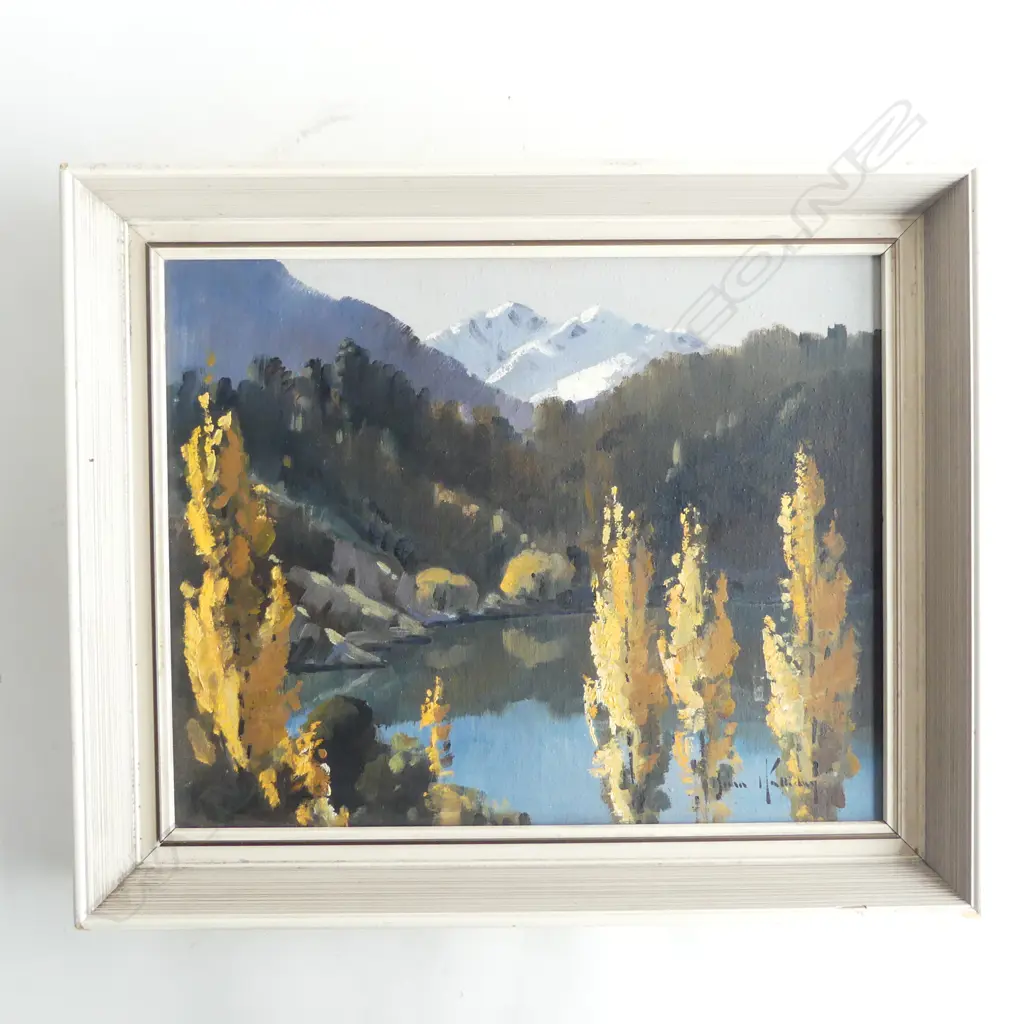 BRIAN HALLIDAY (1936-94), UNTITLED MOUNTAIN LANDSCAPE, OIL ON BOARD 295x370mm Image 1++