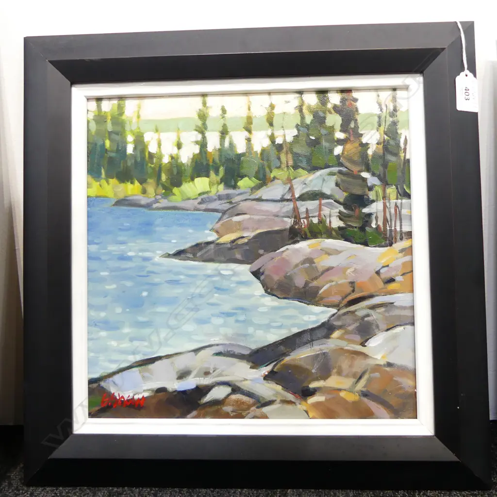 GRAEME SHAW (CANADIAN) LANDSCAPE, OIL ON CANVAS, 295x295mm Image 1++