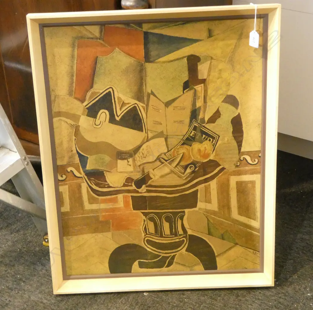 GEORGES BRAQUE VINTAGE PRINT in vintage frame H.660mm Image 1++