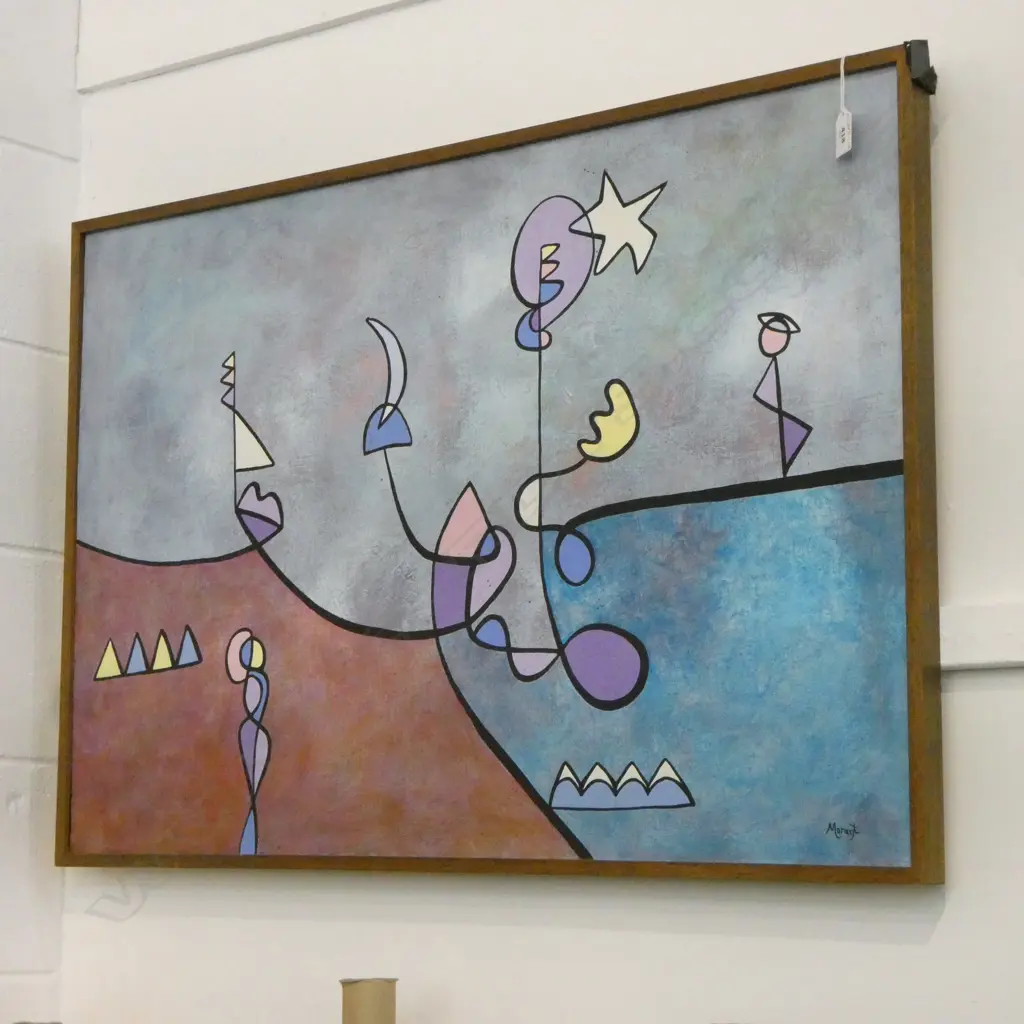 K MORANT 'THE SAILOR'S RETURN', ACRYLIC, SIGNED & DATED 1985, H.600 x 900mm Image 1++