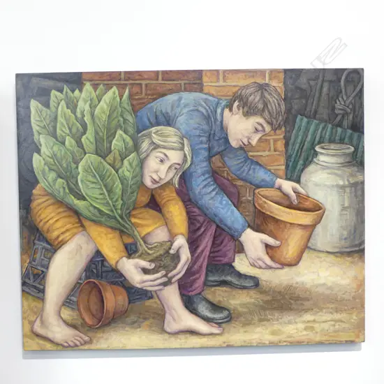 SAMONE TURNBULL (AUSTRALIA) 'POTTING SHED' ACRYLIC ON CANVAS '09 1000x1250mm