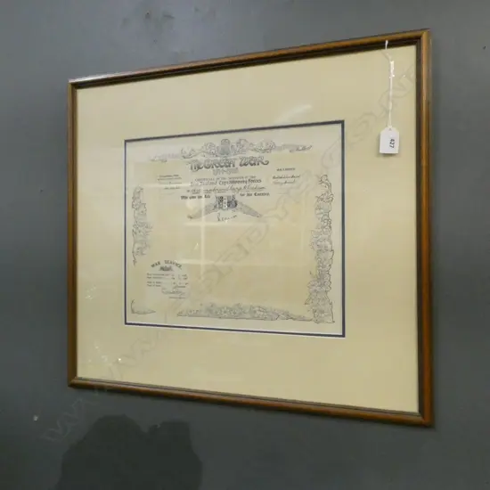 GREAT WAR DEATH CERTIFICATE #18650 LANCE CORPORAL GEORGE H. GRAHAM 290x340mm