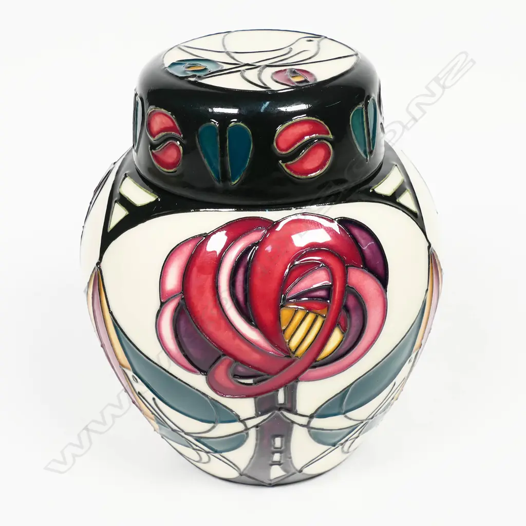  A Moorcroft small ginger jar, Melody pattern, designer Sian Leeper,  shape 576/4. H.110mm. Image 1++