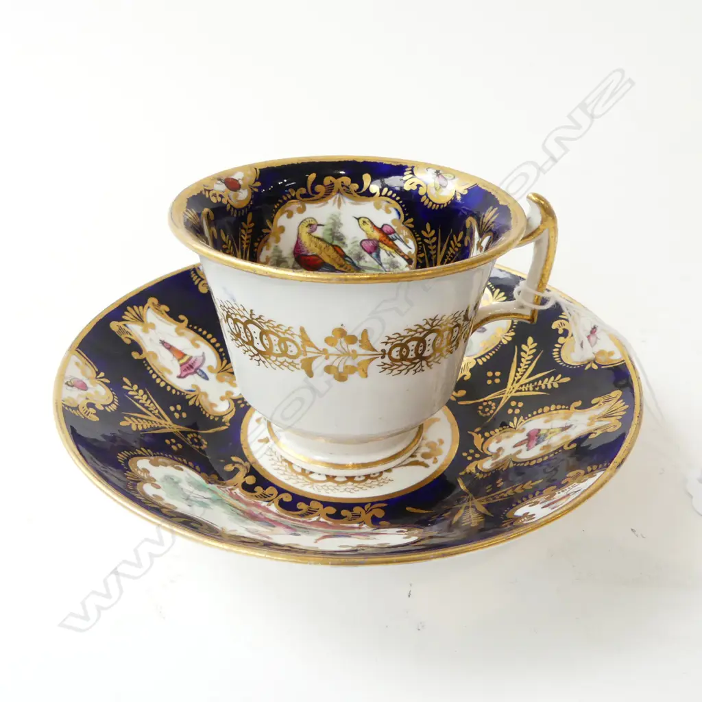 ANTIQUE COALPORT CHOCOLATE CUP AND SAUCER Image 1++
