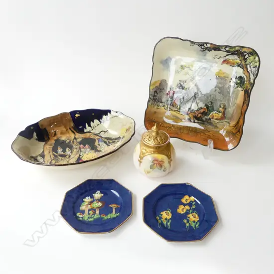ROYAL DOULTON 'GNOMES' DISH W.270mm, RD 'THE GIPSIES', 2 ROYAL WINTON (FAULT) & RW POT POURRI