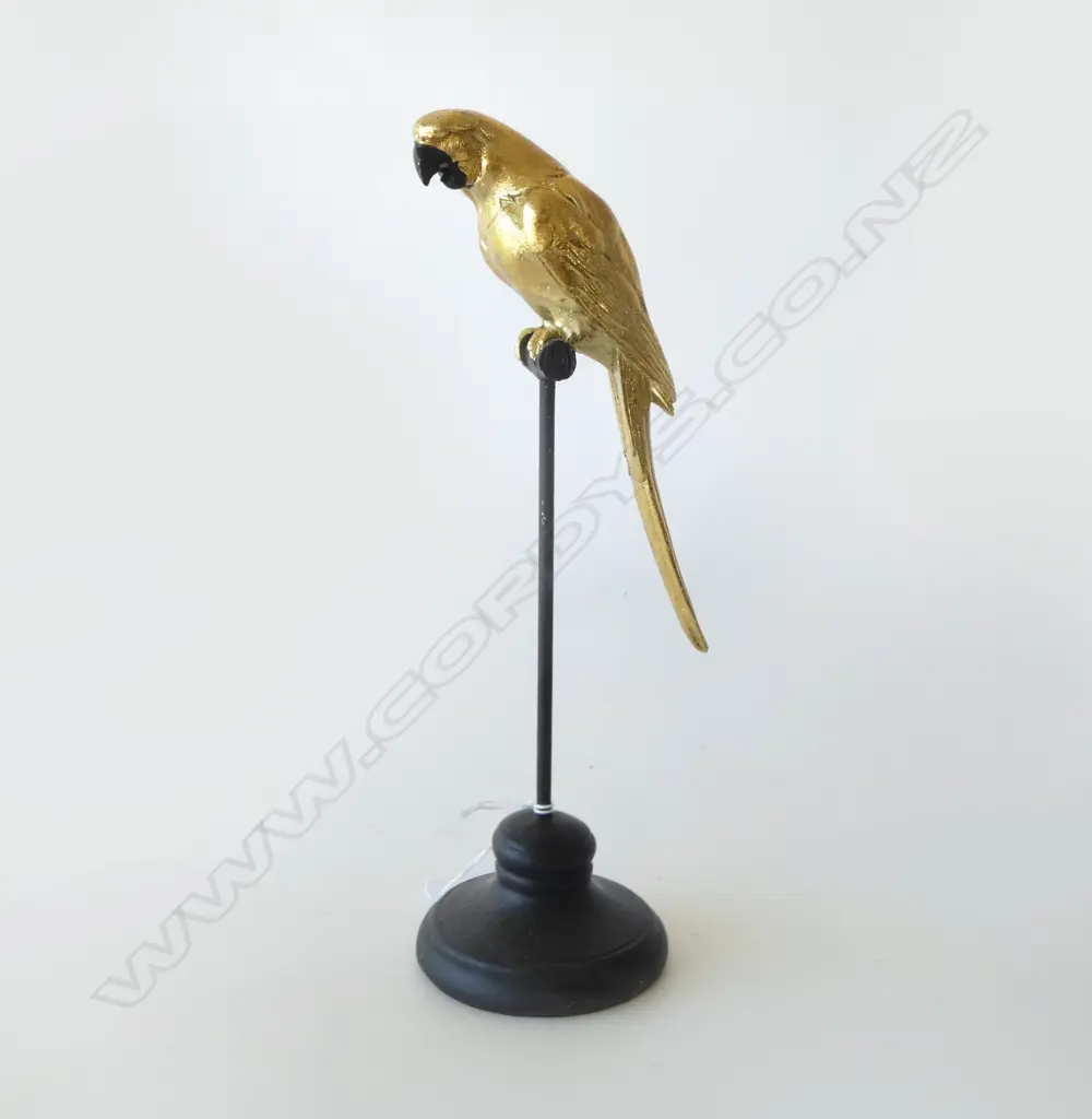 GOLD RESIN PARROT H.275mm Image 1++