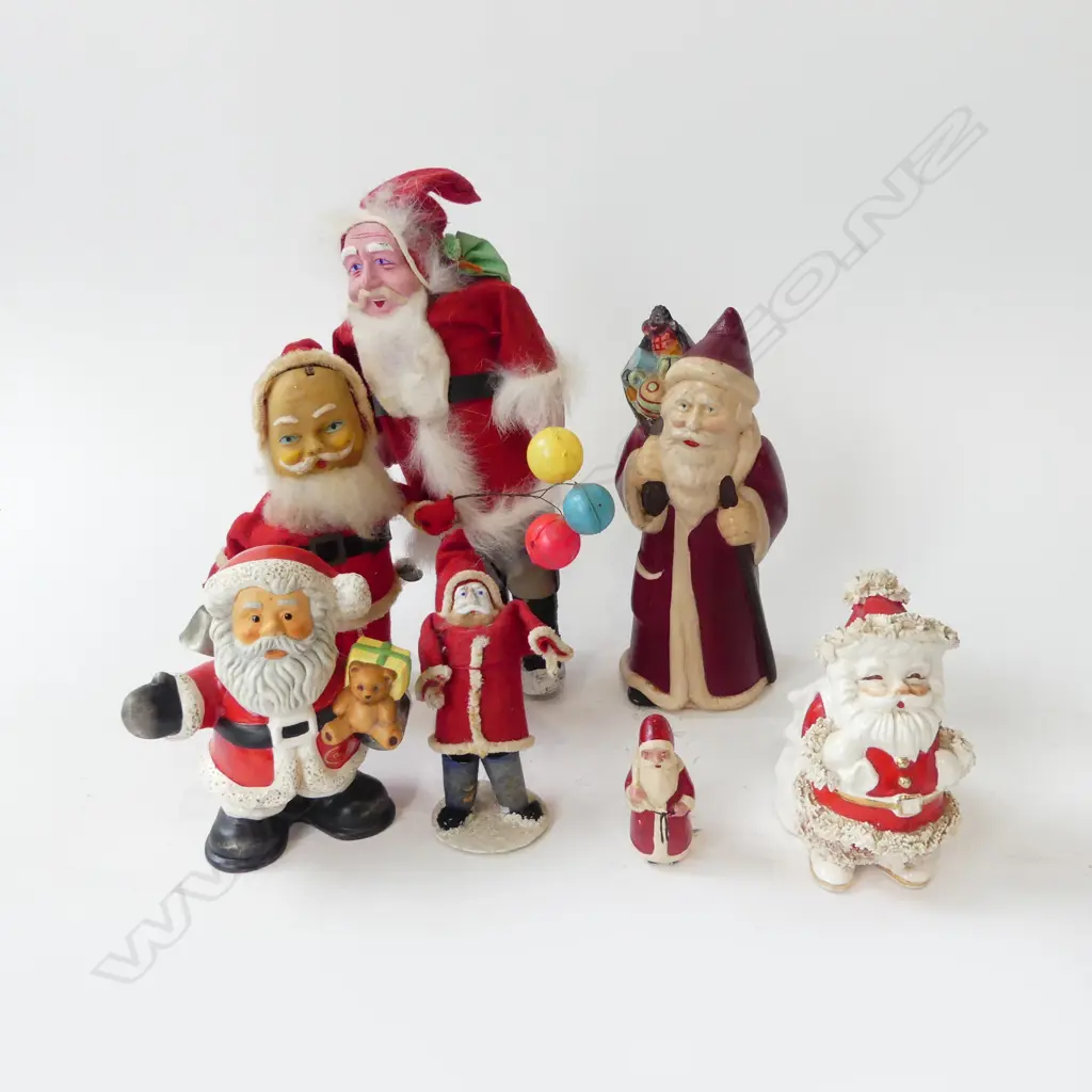 7 ASST. SANTAS INCL. SPARTAN H.190mm, WIND UP (WORKS) Image 1++