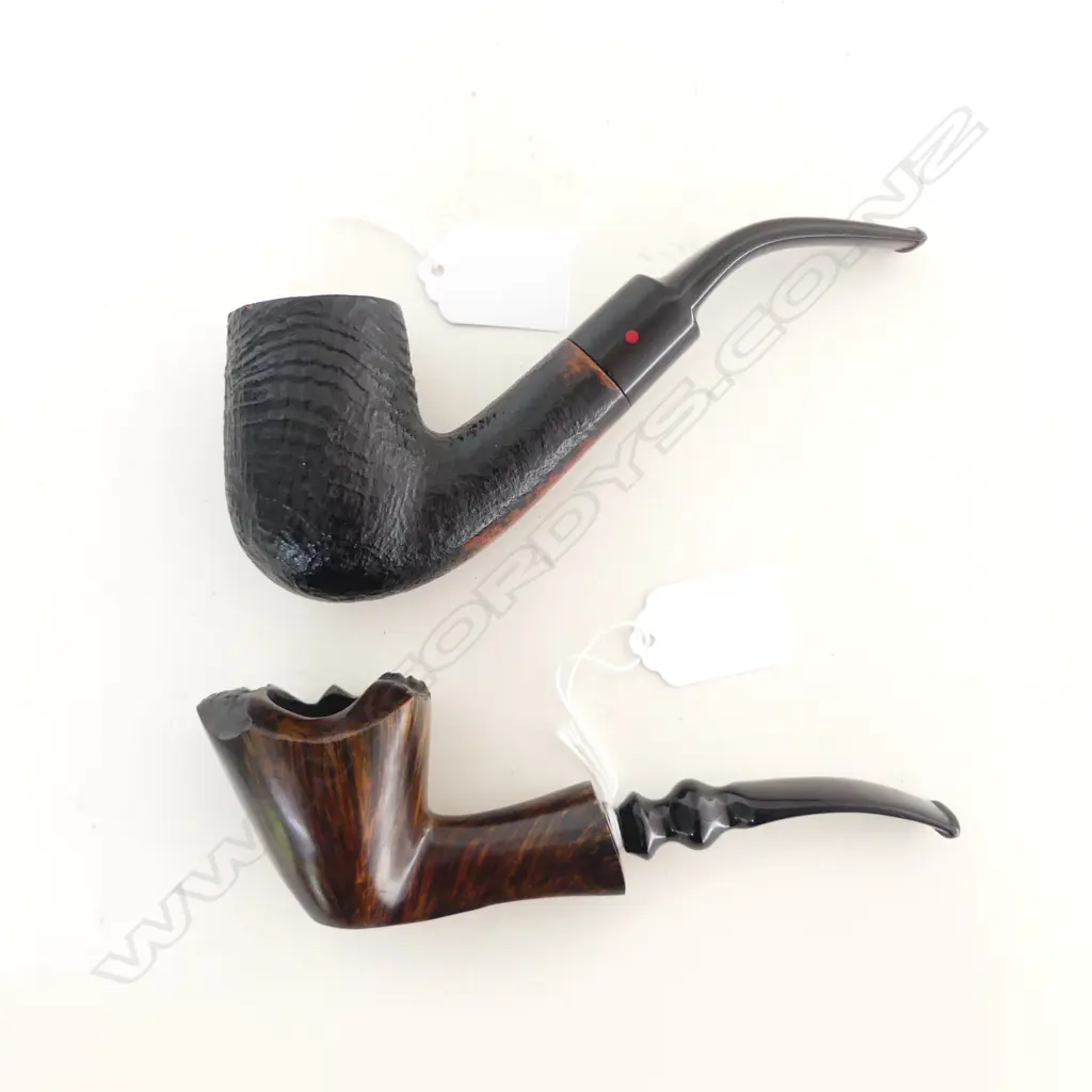 2 VINTAGE PIPES; CORSICA GIANT & SHEL BURN/ERIK LARGEST L.170mm Image 1++