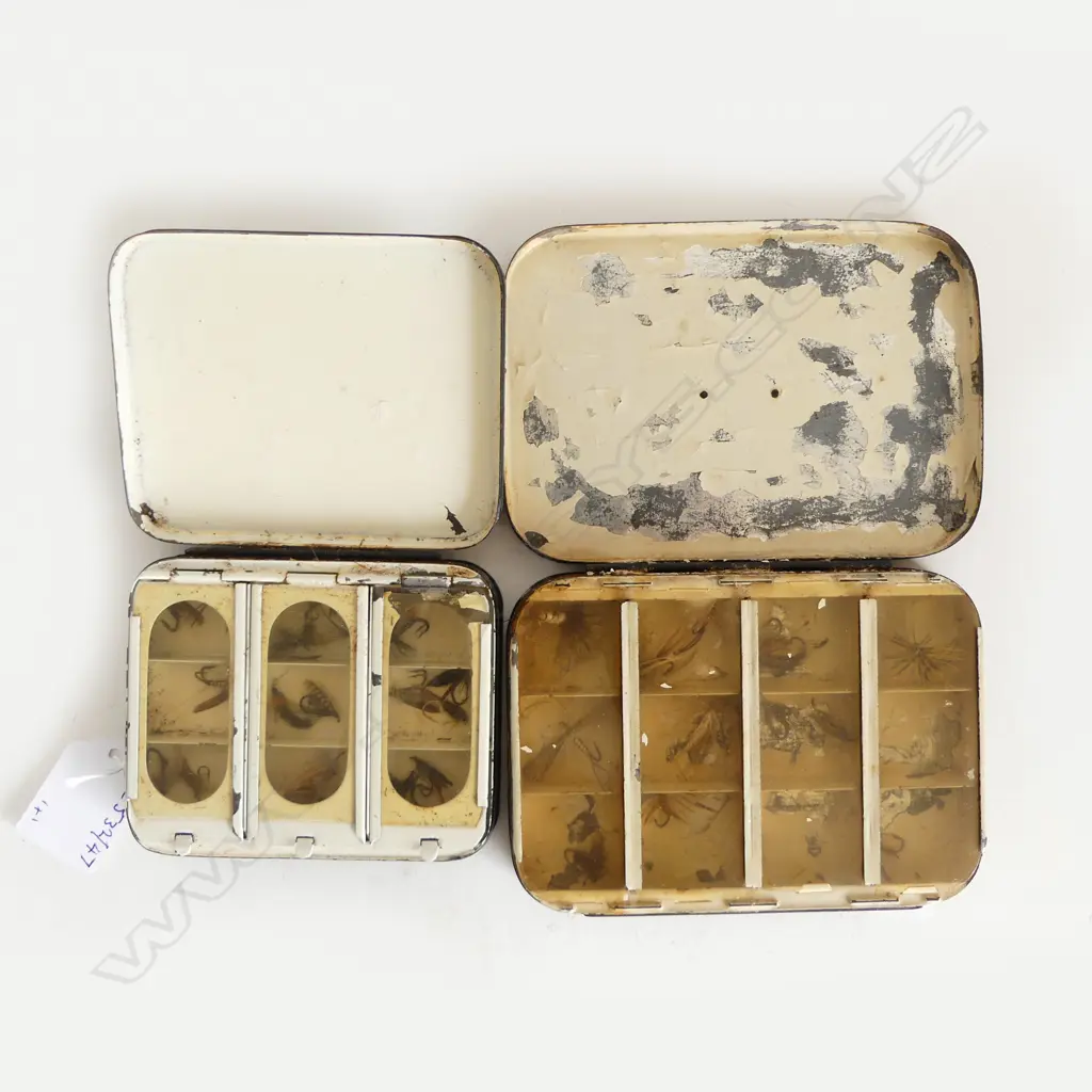 VICT HARDY BROS  METAL FLY BOX L130M & ANOTHER L100MM Image 1++
