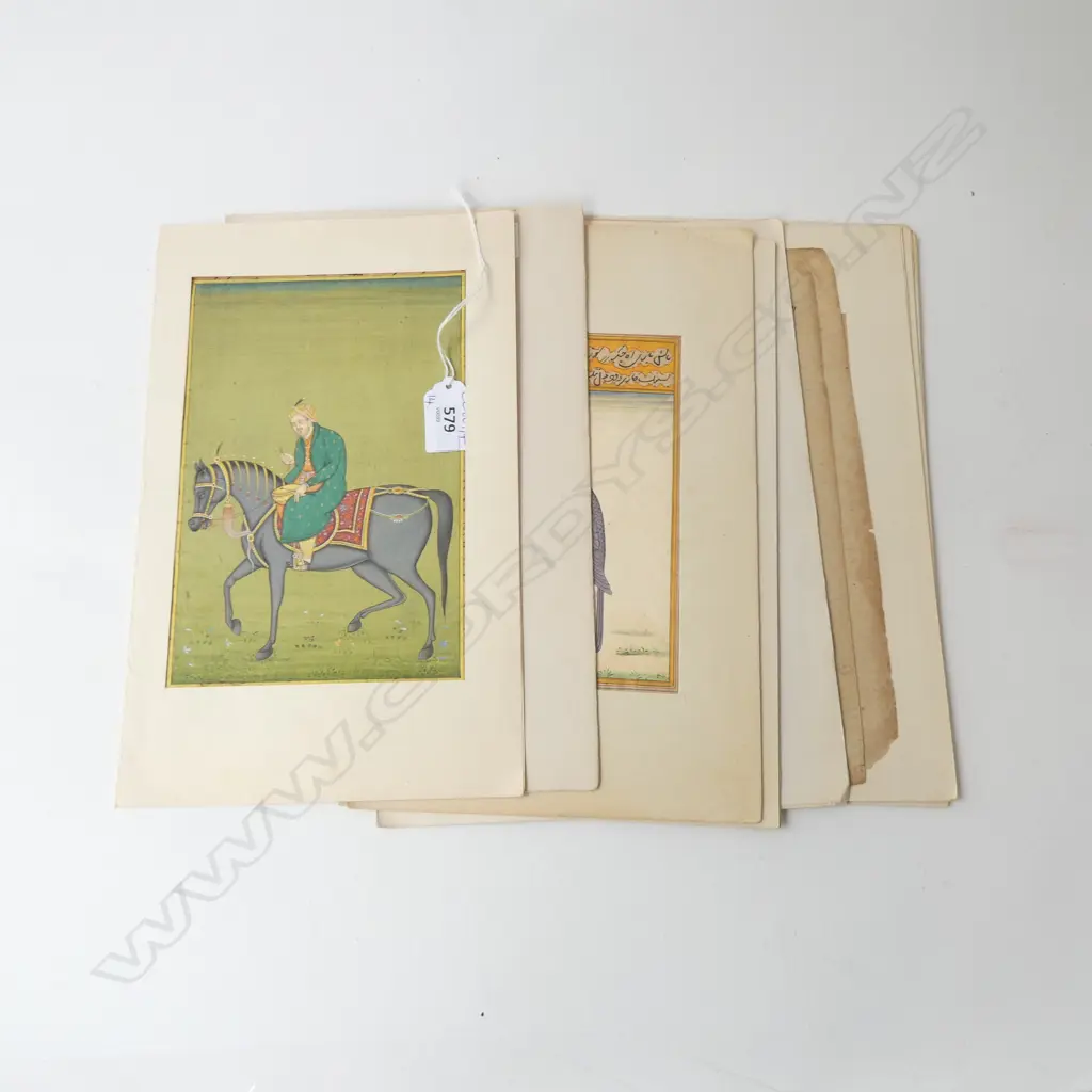 14 INDIAN / PERSIAN MINIATURE ILLUSTRATIONS; ANIMALS ETC 200x130mm Image 1++